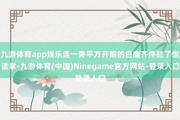 九游体育app娱乐连一旁平方开朗的白鹿齐停驻了饱读掌-九游体育(中国)Ninegame官方网站-登录入口
